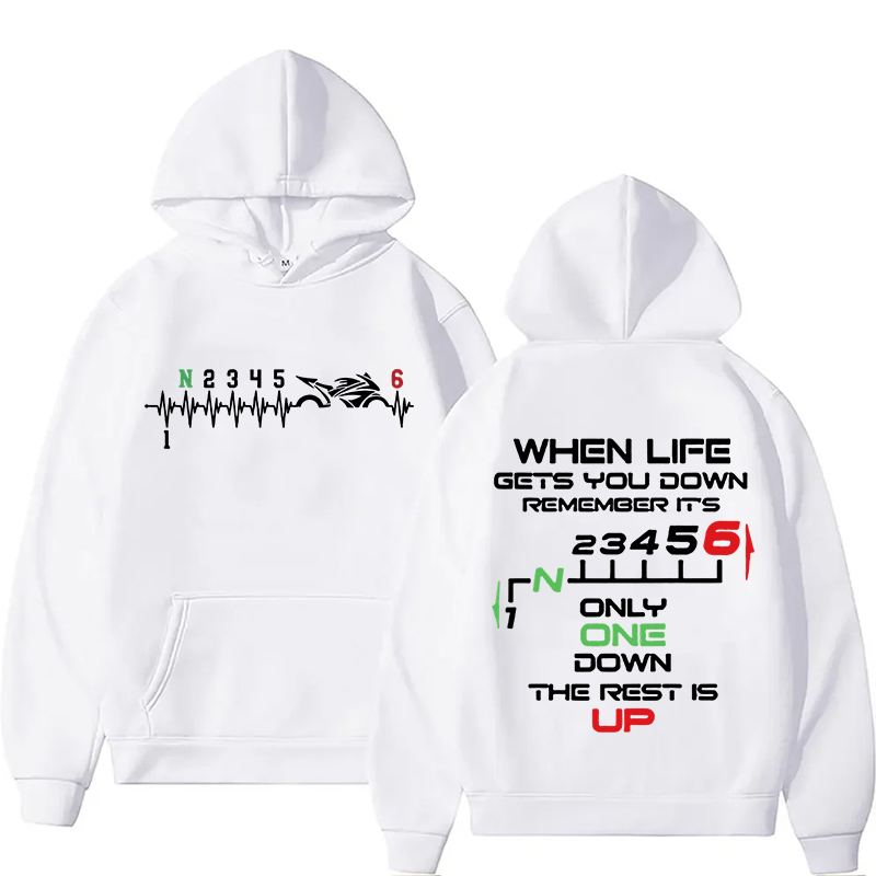 Motorcycle Gear Hoodie - Novas Moletons 1N23456 com Estampa de