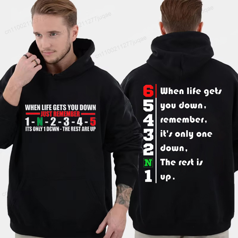 Motorcycle Gear Hoodie - Moletom Masculino com Estampa de Motocicleta