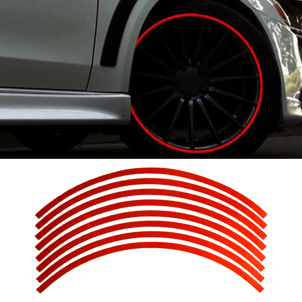 Motorcycle Gear Exchange - Reflective Car Rim Stripe Wheel Decal