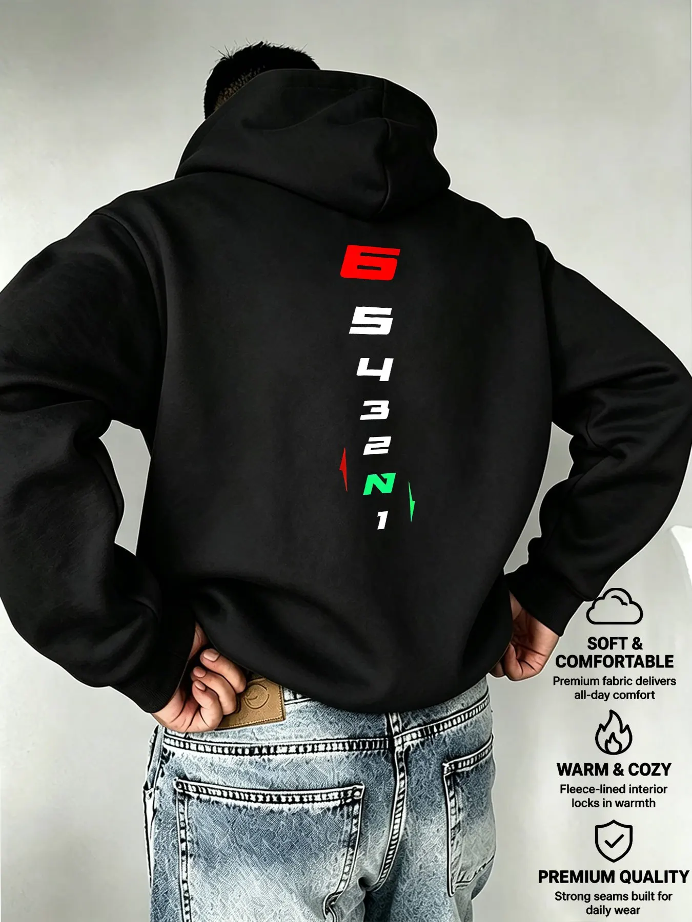 Motorcycle Gear Hoodie - Moletom Masculino com Capuz Estilo Streetwear,