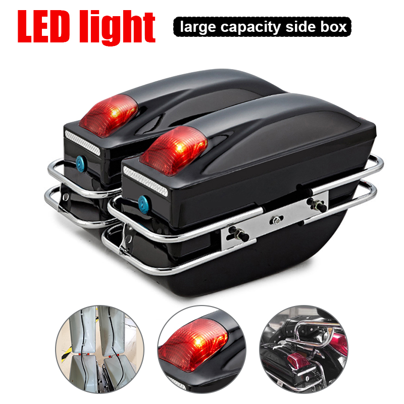 Motorcycle Gear Warehouse - Universal Motorcycle Side Trunk Box, bagagem