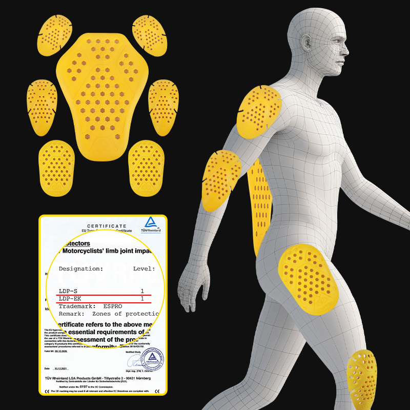 Motorcycle Gear Protection Levels - Ce-nível 1 confortável motocicleta equipamentos de