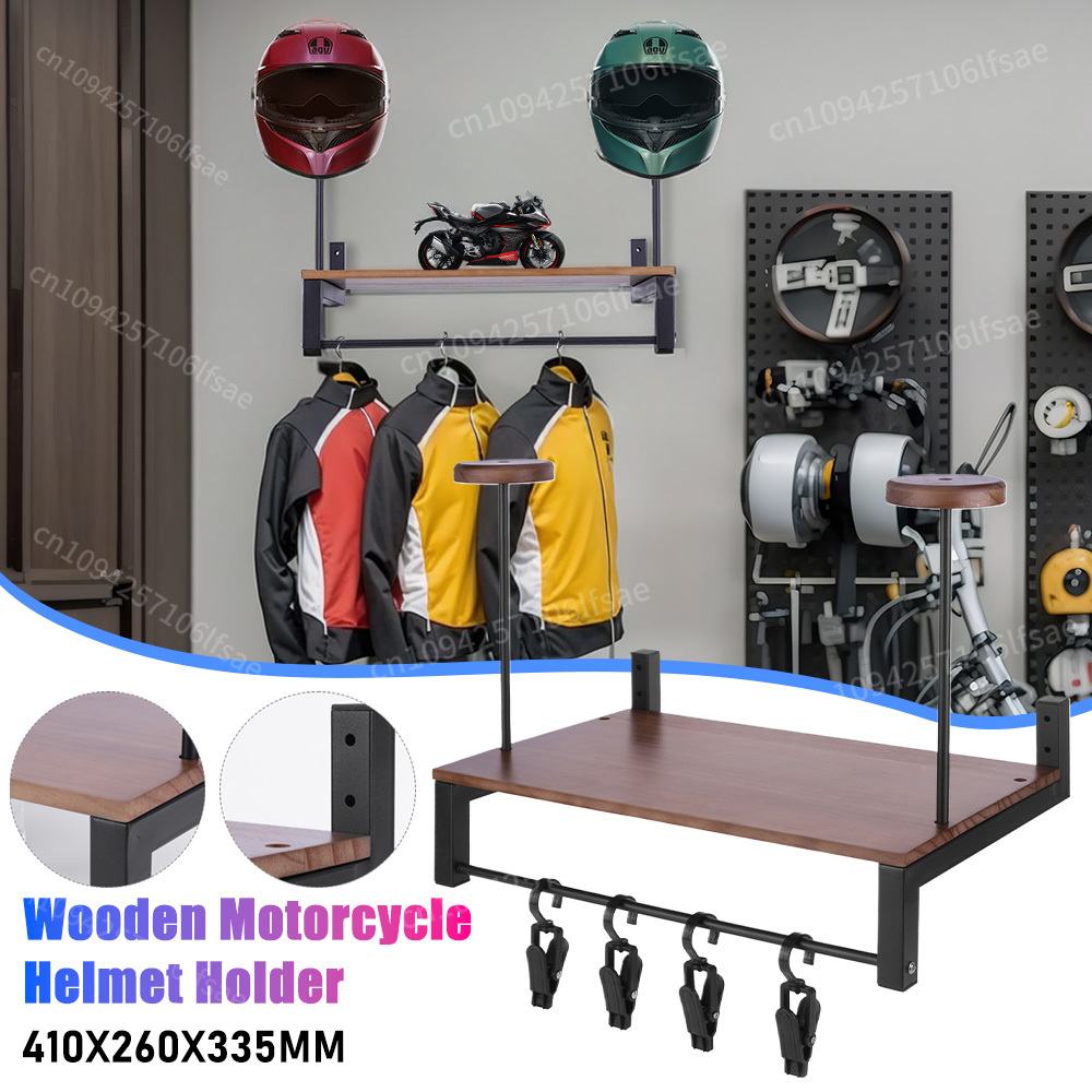 Rack de exibição de madeira pa - Motorcycle Gear Display Rack avaliação e preço