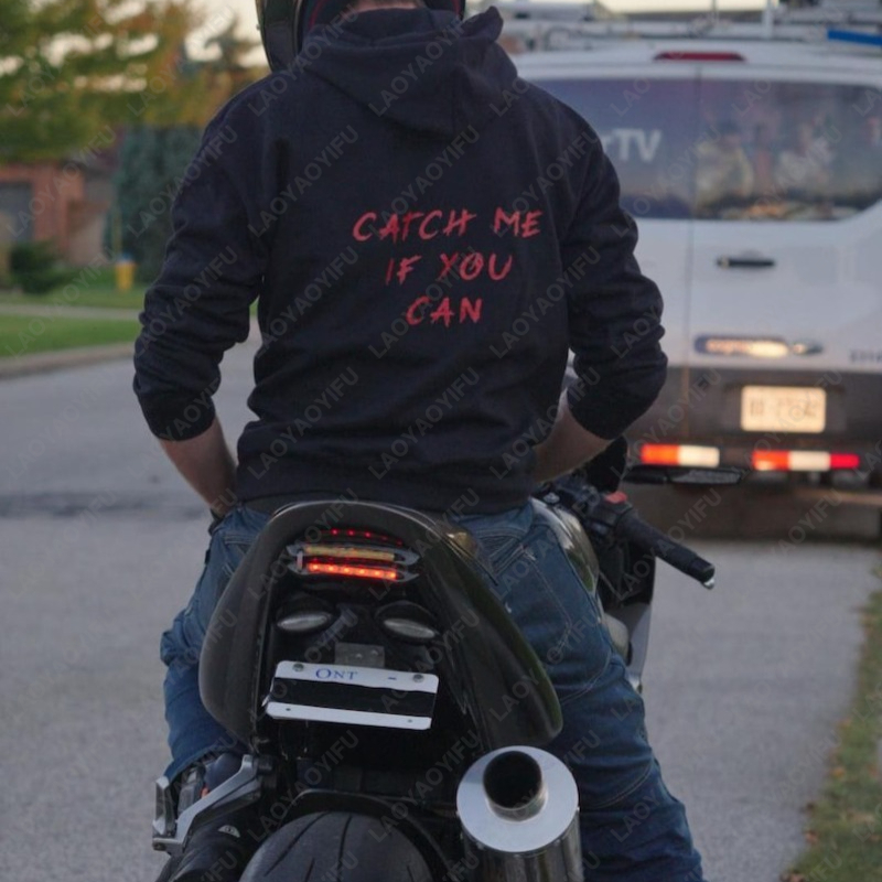 Capturami se você pode moletom - Motorcycle Gear Hoodie avaliação e preço