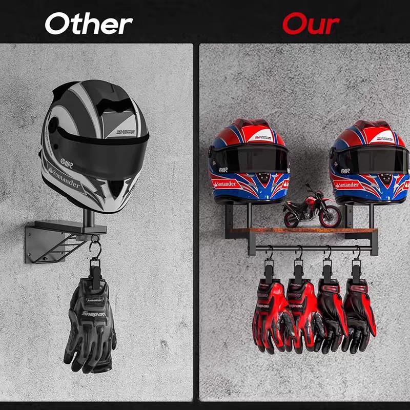 Suporte de Parede de Madeira p - Motorcycle Gear Display Rack avaliação e preço